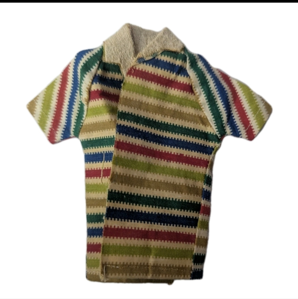 Vintage 1964 Mattel Barbie Allan Striped Beach Top Jacket Swimsuit